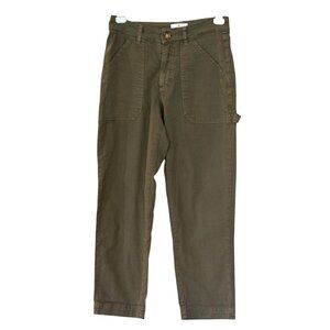 Marine Layer Women's Cropped Utility Pants Green Size 0